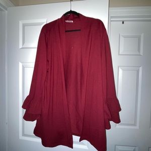 Burgundy shell jacket